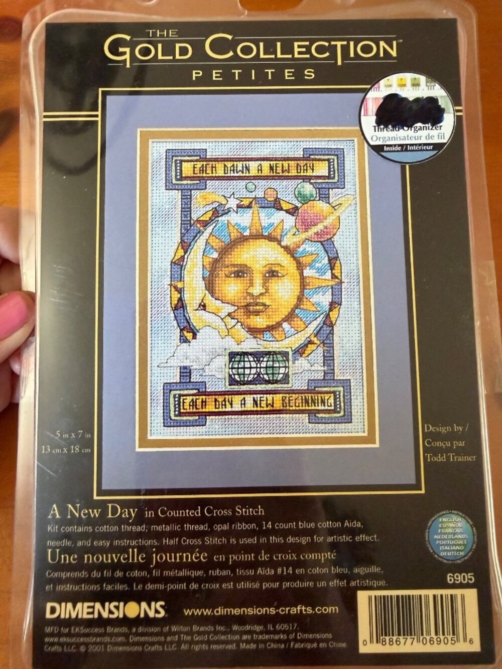 Dimensions Gold Collection Petites Cross Stitch Kit Celestial Sun Moon 5 x 7 A N